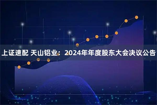 上证速配 天山铝业：2024年年度股东大会决议公告